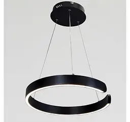 Світлодіодна підвісна люстра Artlight 2462/400BK із розімкненим чорним кільцем, 30W - мініатюра 4