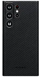 Оригинальный чехол для Samsung Galaxy S23 Ultra (S918) Pitaka MagEZ MagSafe Case 3 1500D Twill Black/Grey KS2301U