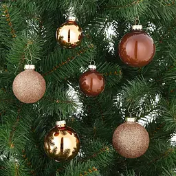 Комплект ялинкових куль Mica Decorations скляні 7/6/5 см шоколад 26 шт. (1181257) - мініатюра 2