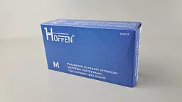 Рукавички одноразові нітрилові HOFFEN, розмір M, 100 шт, неопудрені, для огляду, клінінгу та сервісу