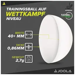 М'ячик для настільного тенісу Joola Magic ABS 40+ White 144 шт. (44217) (932156) - мініатюра 3