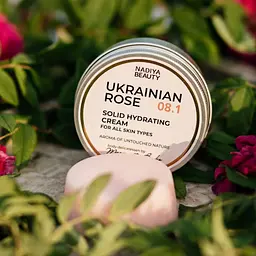 Твердий зволожуючий крем для рук з олією макадамії та маслом ши Ukrainian Rose 45 г - мініатюра 2