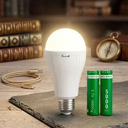 Лампа світлодіодна з акумулятором E27 New Emergency lamp 2x18650, смарт-лампочка — аварійна лампа
