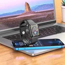 Розумний годинник Smart Watch Hoco Y5 та магнітна зарядка Чорний - мініатюра 2