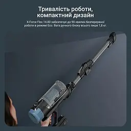Пилосос Rowenta X-Force Flex 14.80 Animal Aqua безпровідний 240 Вт чорно-синій (RH9BC1WO) - мініатюра 12