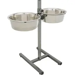 Миски Trixie для собак на регульованій підставці металеві 29 см 2х4.5 л