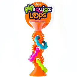 Прорізувач-брязкальце на присосках Fat Brain Toys pipSquigz Loops помаранчевий (F165ML) - мініатюра 3