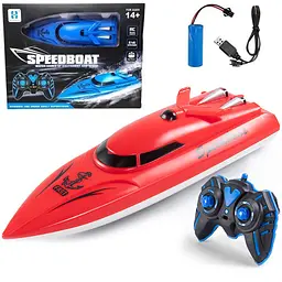 Швидкісний радіокерований катер Speedboat 2.4 GHz із двома моторами, акумулятором та USB-кабелем 25 см - мініатюра 4