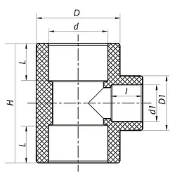 Трійник редукційний Koer 90x50x90 PPR K0224.Pro KP2589 - мініатюра 2