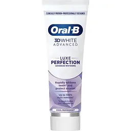 Зубна паста Oral-B 3D White Advanced Luxe Perfection Прохолода перцевої м'яти 75 мл (8700216922784) - мініатюра 2