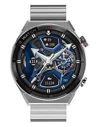 Смарт-годинник Smart Watch DT3 Mate Silver 2 ремінця силіконовий та металевий - мініатюра 3
