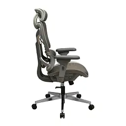 Крісло Richman Перфоманс Комплектація Хром Механізм Synchro Оббивка Сітка Сіра - мініатюра 3