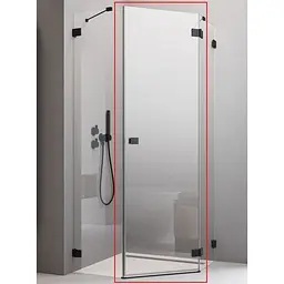 Душові двері Radaway Essenza Pro PTJ 57x200 ліва, безпечне скло, прозоре, чорна (10100000-54-01L)