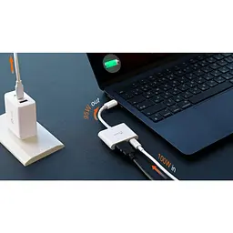 Багатопортовий мультиадаптер J5create JCA152-N, USB-C 2-в-1 билий - миниатюра 6