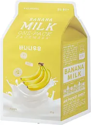 Зволожувальна маска з Бананом 21 г A'pieu Banana Milk One-Pack - мініатюра 1