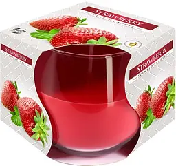 Свічка з ароматом Bispol snk80-73 8х8х8см h-32см Strawberry