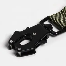 Повідець для собак Harness 114-150см, з металевим тактичним карабіном, банджі-повідець з двома ручками, коричневий - мініатюра 2