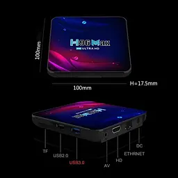 Смарт ТВ приставка H96 MAX V11 4/32 Гб Smart TV Box Android 11 - мініатюра 6