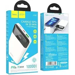Зовнішній акумулятор Hoco J102 Cool figure 10000 mAh (22.5W) білий 6931474783615 - мініатюра 4