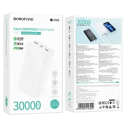 Портативний ЗП Power Bank BOROFONE BJ56B Graceful 22,5W+PD20W 30000 mAh White - мініатюра 4