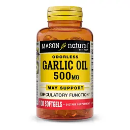 Трави Mason Natural Часникова олія 500 мг, Garlic Oil, 100 гелевих капсул (MAV05321)