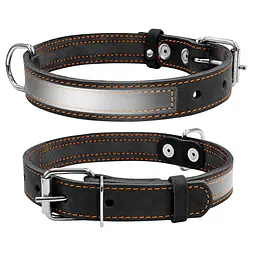 Нашийник Collar зі світловідбиваючою стрічкою (ширина 25мм довжина 38-50см) чорний