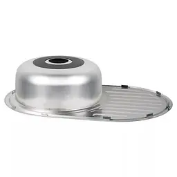 Кухонна мийка 770x500x160 мм + сифон Wezer 7750(08) Satin, Satin - мініатюра 4