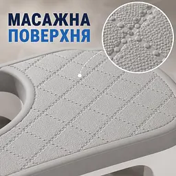 Стільчик-підставка дитячий - пластикова сходинка для ванної туалету умивальника та кухні сірий - мініатюра 3