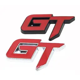 Емблема напис GT 63х38мм Чорна+Хром метал (на скотчі) - мініатюра 3