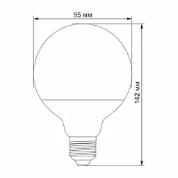 LED-лампа Videx G95e 15W E27 4100K (24865-000) - мініатюра 3