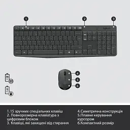 Комплект Logitech MK235 Wireless UA (920-007931) - мініатюра 6