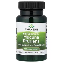 Мукуна пекуча Mucuna Pruriens 400 mg Full Spectrum, 60 капсул Swanson vit0004309