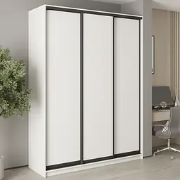 Шафа-купе тридверна MebelStar Уні BG 3ДСП 180x60x240 см Аляска білий (MBS-8175)