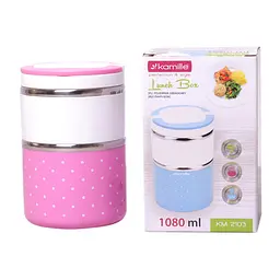 Ланч-бокс Kamille KM-2103 1080 мл рожевий - мініатюра 8