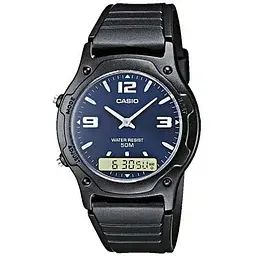 Стильні чоловічі наручні годинники Casio оригінал Японія Collection AW-49HE-2AVEG з полімерним ремінцем