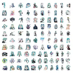 Стікерпак GeekLand Hatsune Miku 100 штук - мініатюра 2
