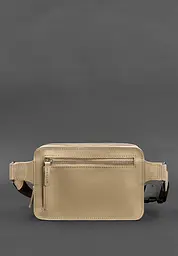 Шкіряна жіноча поясна сумка Dropbag Mini світло-бежева - мініатюра 3
