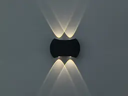 LED фасадне бра Diasha DFB-8622-4BK чорне 4 Вт 4 промені - мініатюра 2