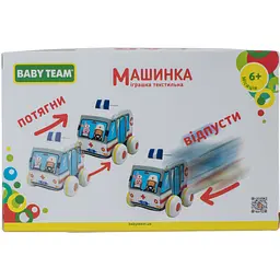 Іграшка текстильна Baby Team Машинка Швидка допомога (8420) - мініатюра 6