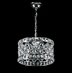 Люстра стельова Splendid Ray L397/1L (24) CR, 1xE27, 40W, 45см, хром, білий, метал, кришталь, сучасний стиль для дому - мініатюра 2