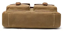 Сумка-портфель чоловіча текстильна зі шкіряними вставками 20003 Vintage рудий - мініатюра 7