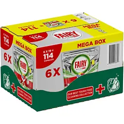 Таблетки для посудомийних машин Fairy Platinum Plus All in One Lemon 114 шт. (8700216236317)