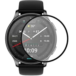 Полімерна плівка 3D (full glue) (тех.пак) для Xiaomi Amazfit Pop 3R Чорний