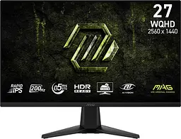 Монітор 27" MSI MAG 275QF E20 (MAG 275QF E20) 2560x1440 (QHD, 2K) IPS 200 Hz U1