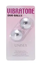 Вагінальні кульки Vibratone Unisex Duo Balls, 3.5 см, сріблястий - мініатюра 2