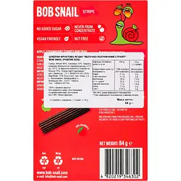 Цукерки фруктово-ягідні Bob Snail Яблучно-полуничний страйп 84 г (6 шт. х 14 г) - мініатюра 3
