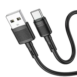 Кабель силіконовий HOCO Type-C Victory charging data cable X83 1 м чорний