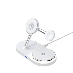 Зарядний пристрій Armorstandart Wireless Charging H101 3 in 1 Magnetic White (ARM78102)
