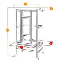 Клітка для птахів Ferplast WILMA 83 x 67 x h 158.5 cm - мініатюра 2