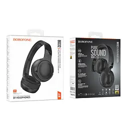 Бездротові накладні навушники BOROFONE BO32 Show BT headphones Black - мініатюра 2